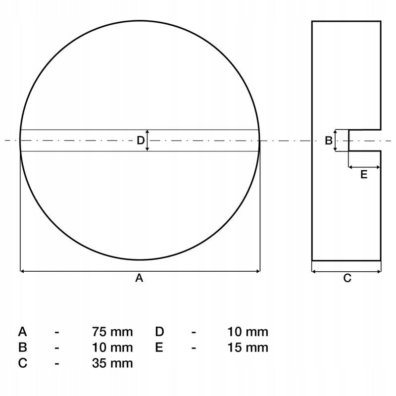 Rubber washer for car lifts 75 x 35 mm, BGS 72112 Manufacturer code B0CJCDRDYJ