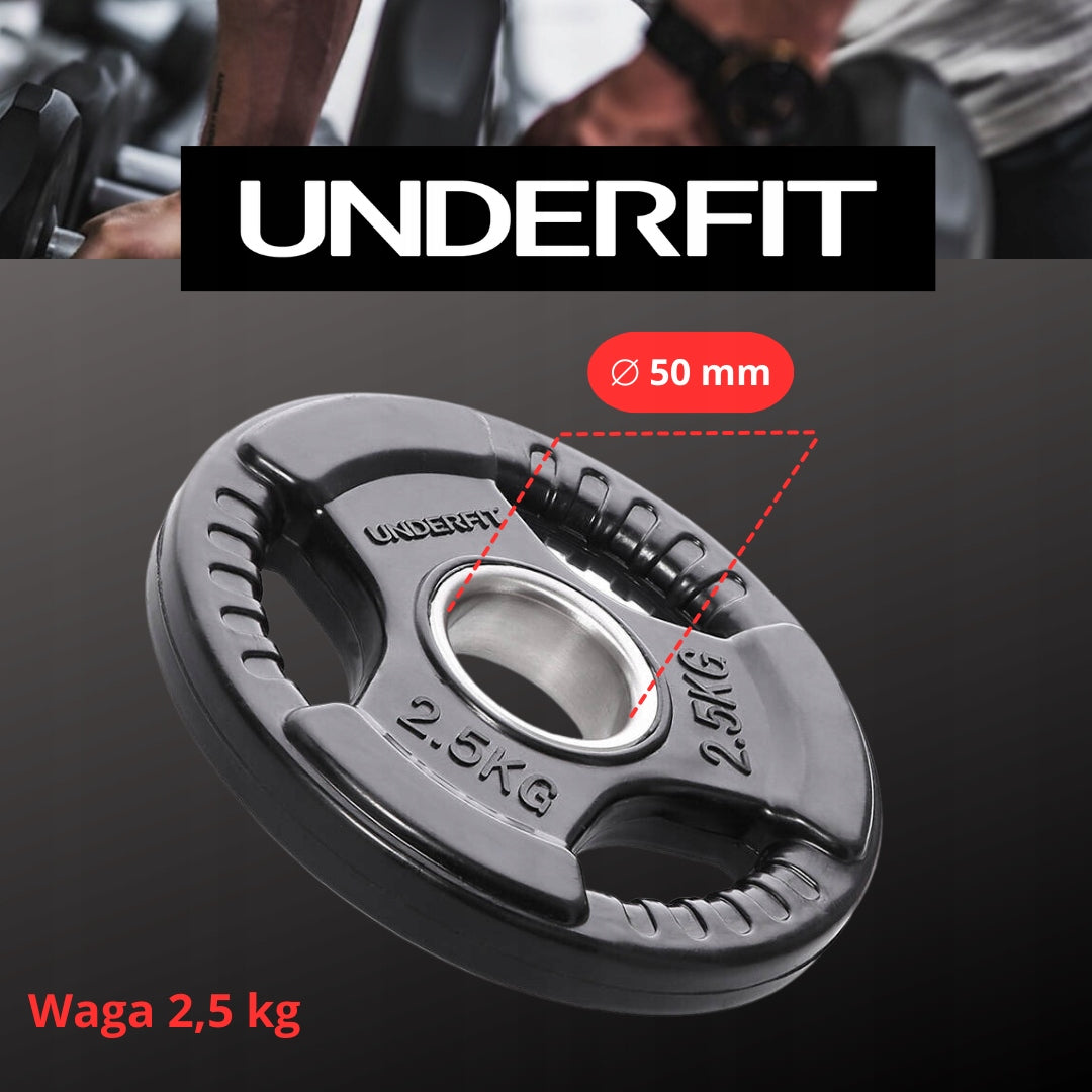 Rubberized Cast Iron Olympic Plate UNDERFIT 2,5 kg - coated load Manufacturer code 2,5 KG