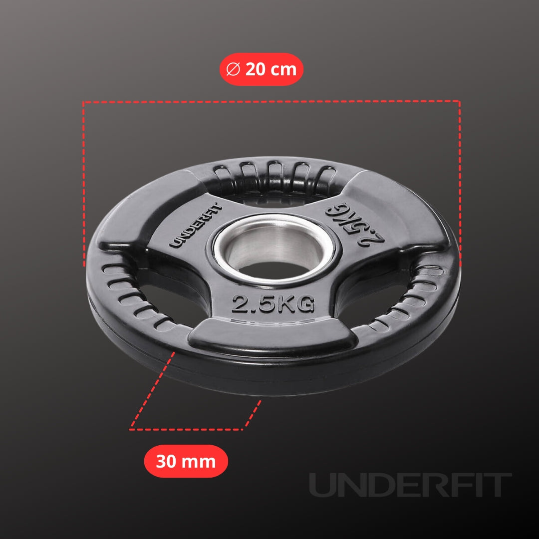 Rubberized Cast Iron Olympic Plate UNDERFIT 2,5 kg - coated load Model 2,5 KG