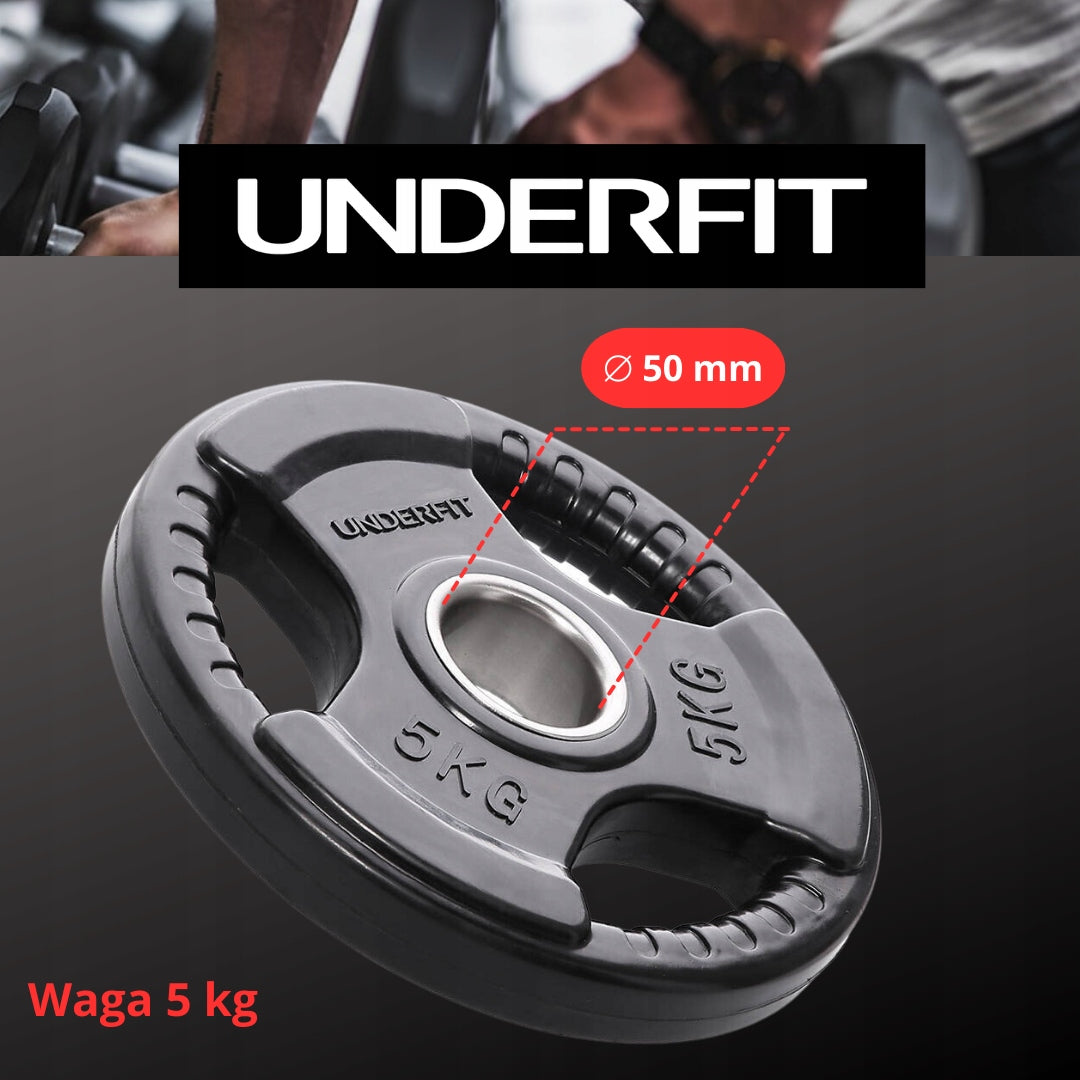 Rubberized Olympic Cast Iron Plate UNDERFIT 5 kg – Coated Load Manufacturer code 5 KG