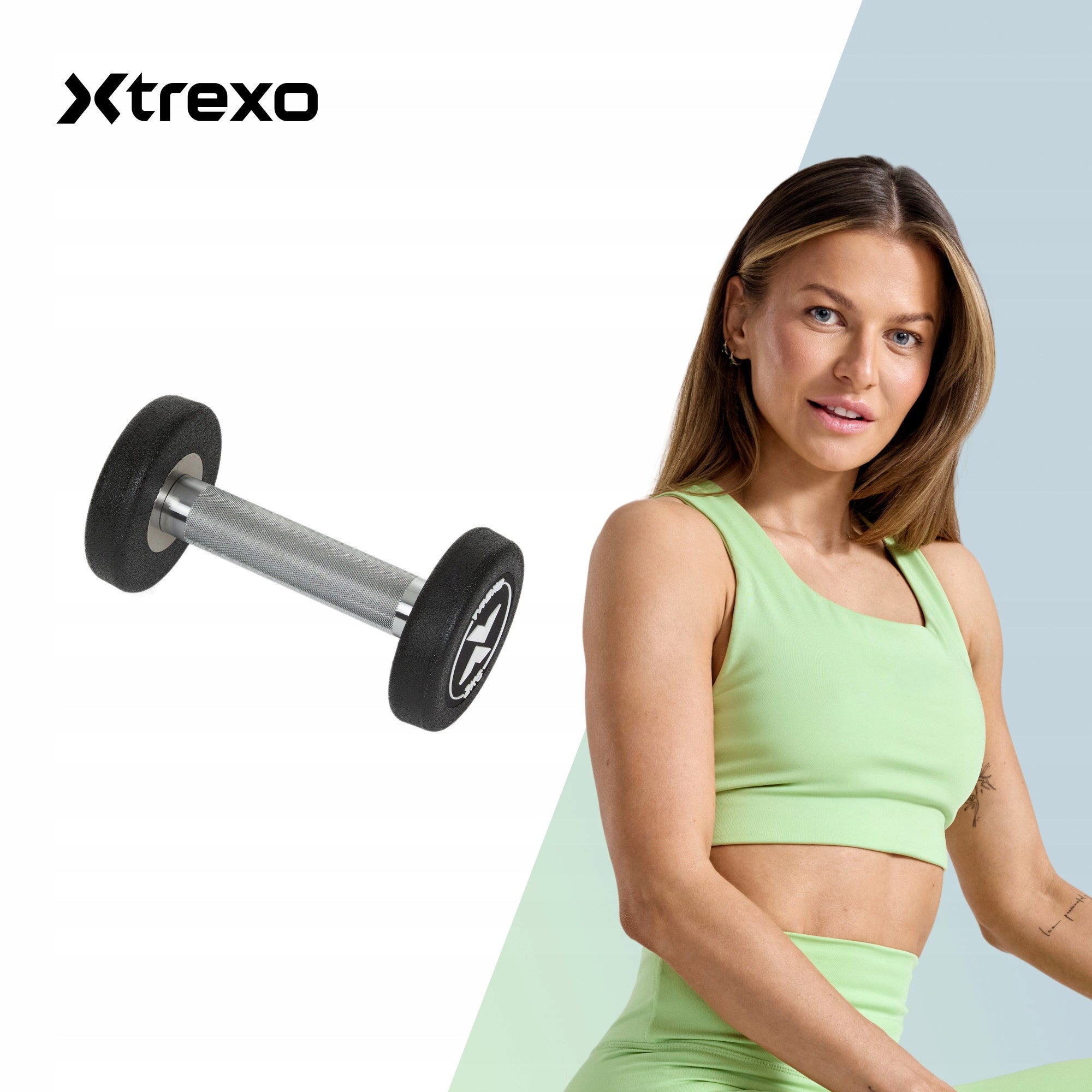 Rubberized cast iron dumbbell XTREXO Pro 2 kg black S CAST IRON RUBBERIZED Manufacturer code TX0-B4M052