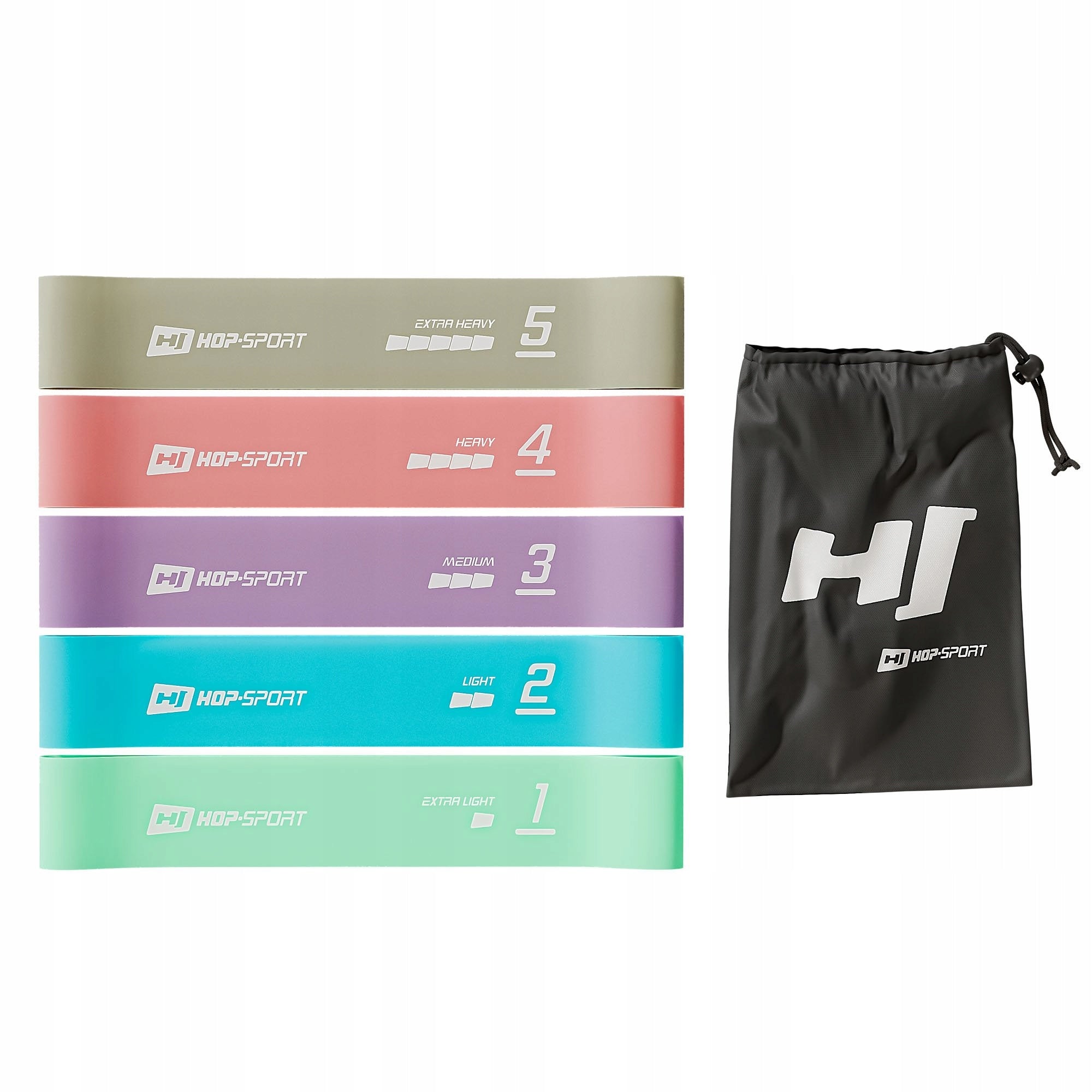 Rubbers set of 5pcs hip-band resistance bands for stretching exercises 30cm training