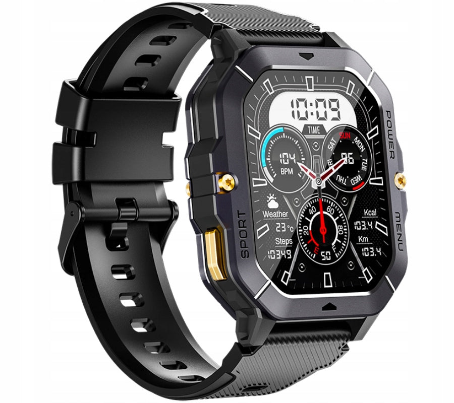 Rubicon RNCF23 black smartwatch with SMARUB284 call function Brand Rubicon