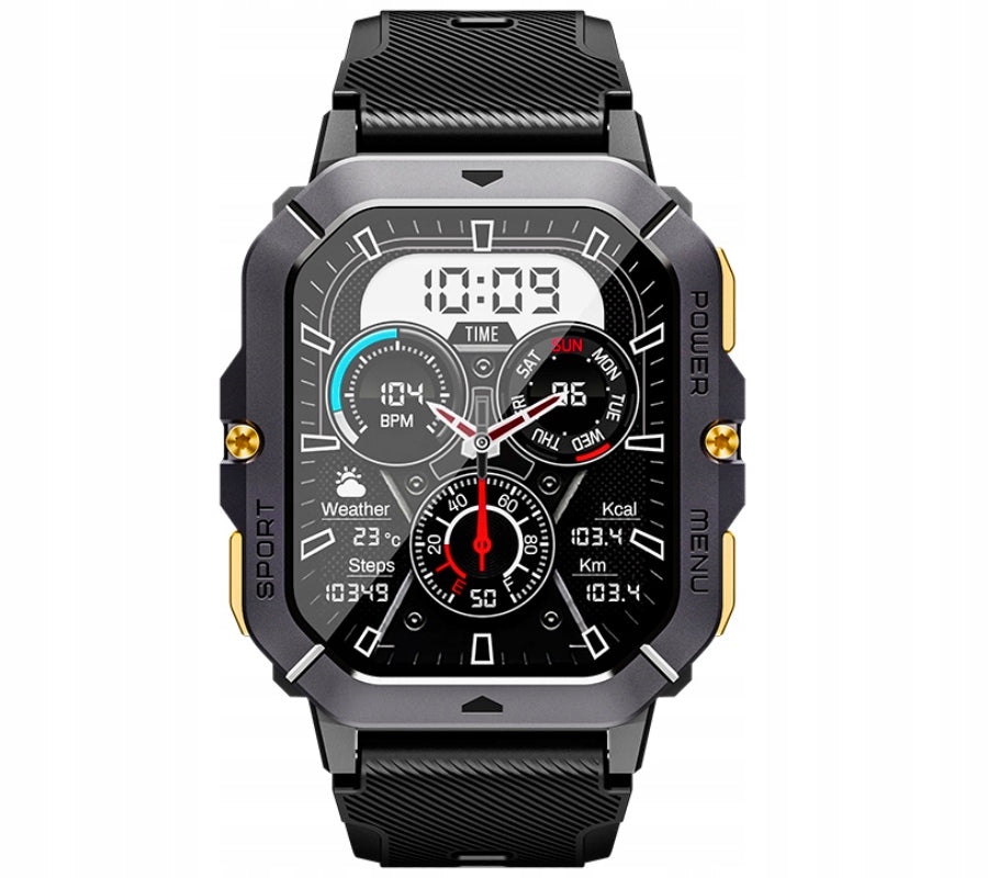 Rubicon RNCF23 black smartwatch with SMARUB284 call function
