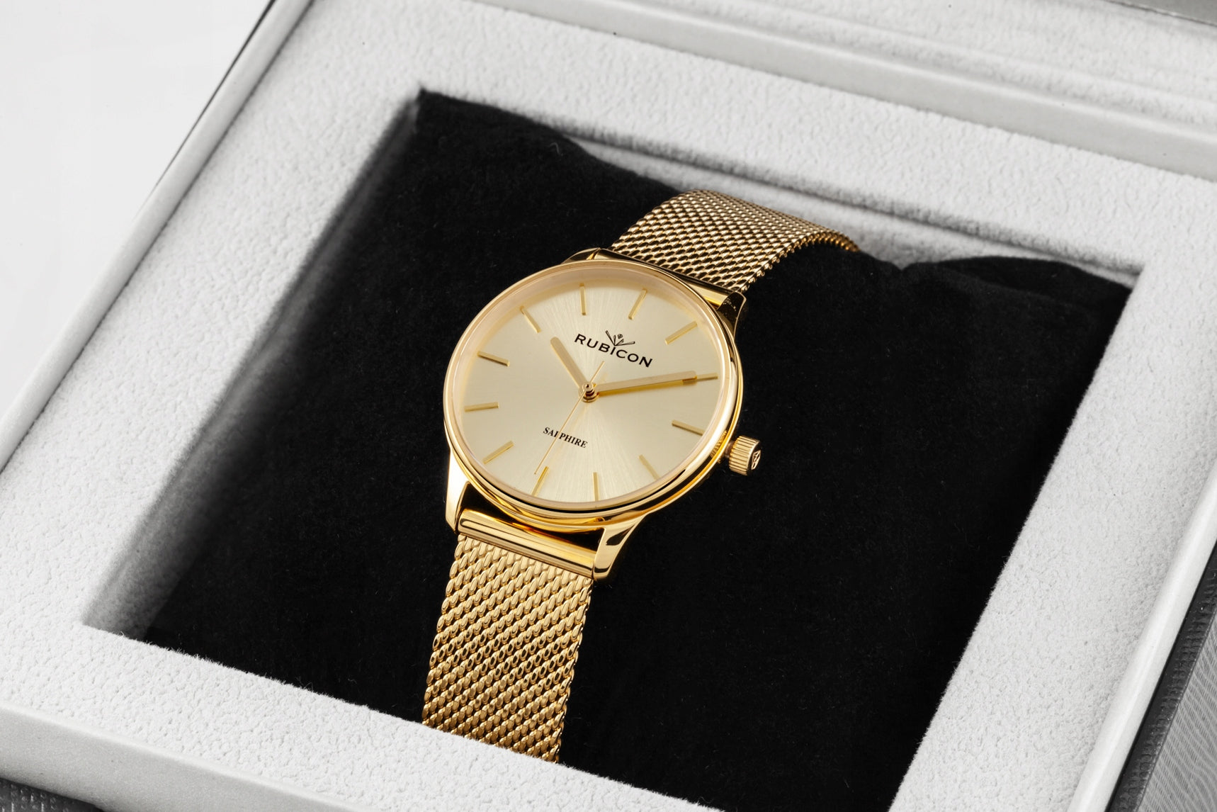 Rubicon women's watch on bracelet RNBE35 gold/gold index with box Functions none