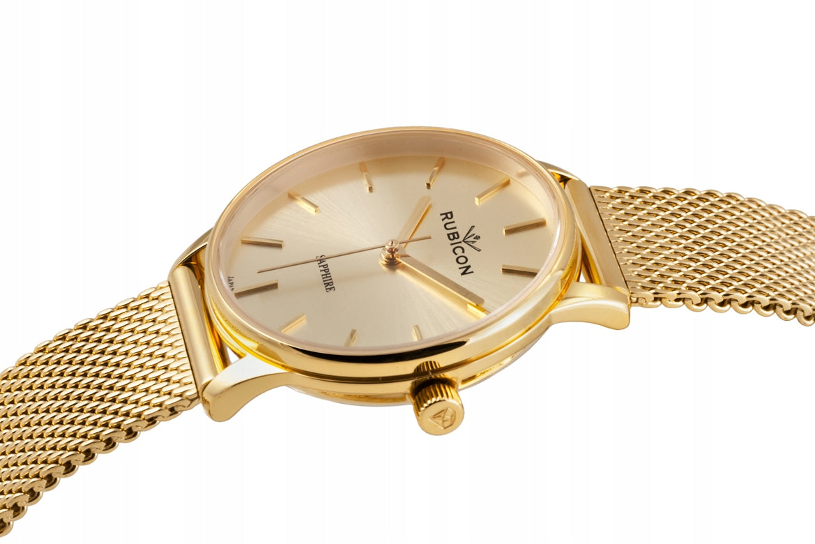 Rubicon women's watch on bracelet RNBE35 gold/gold index with box