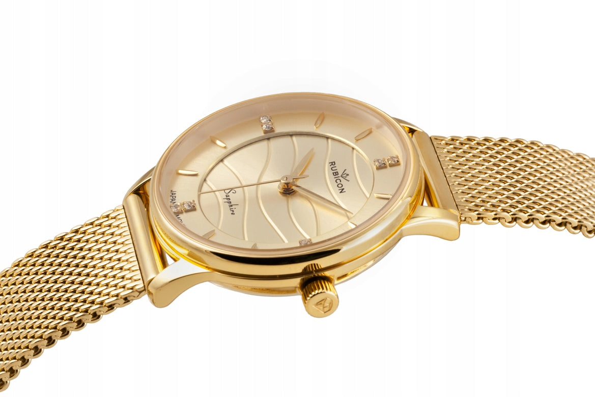 Rubicon women's watch on bracelet RNBE35 gold/gold with box