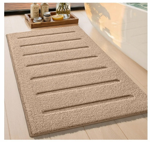 Rug Bathroom Mat Non-slip 61x92 cm Microfiber Beige