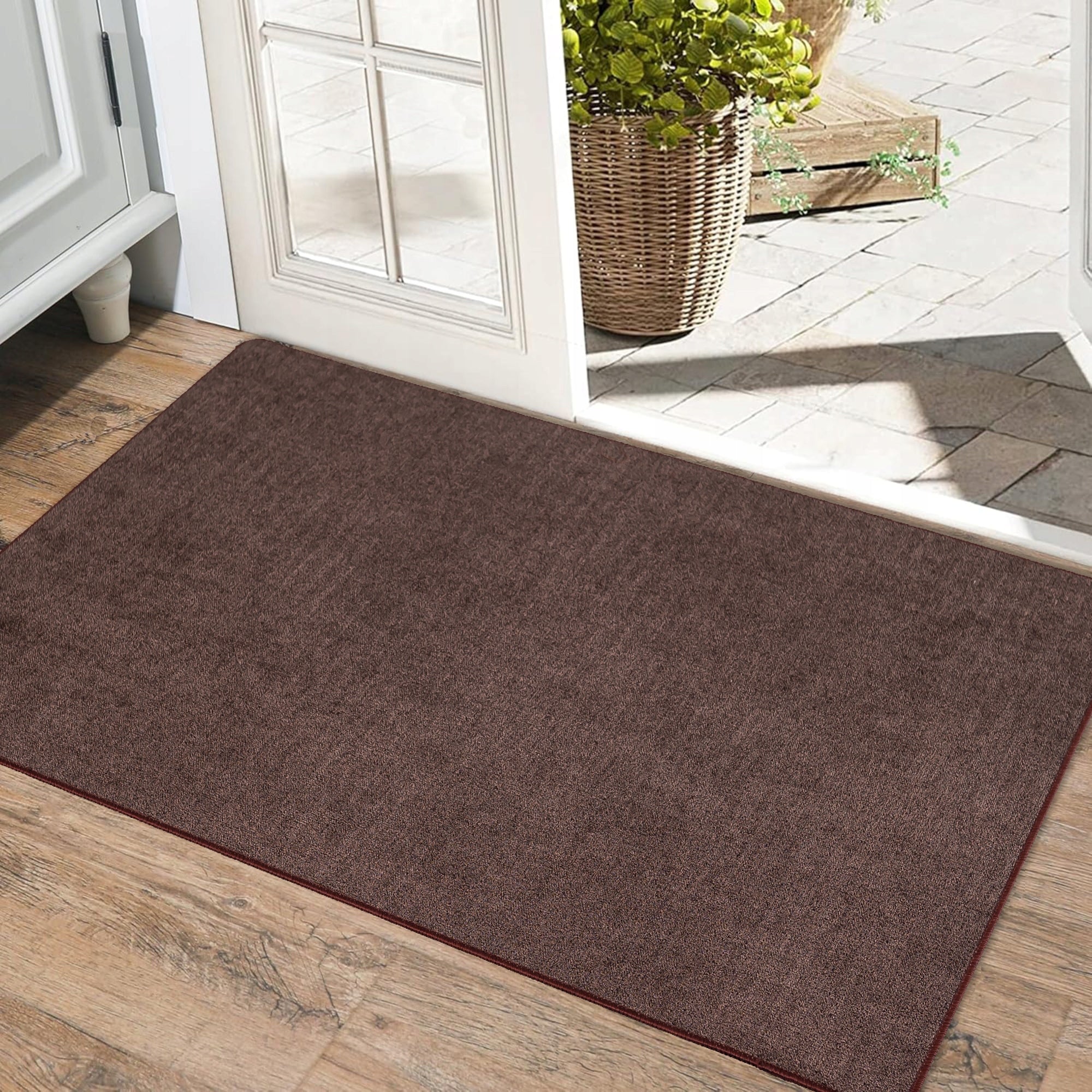 Rug for hallway 60х90 cm DarianA Wool brown doormat