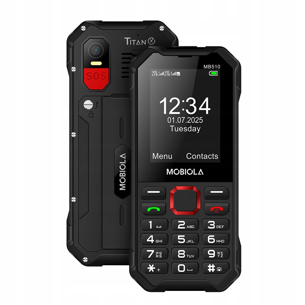 Rugged Mobile Phone Mobiola MB510 TitanX 48 MB/128 MB 4G black Manufacturer code Mobiola MB510