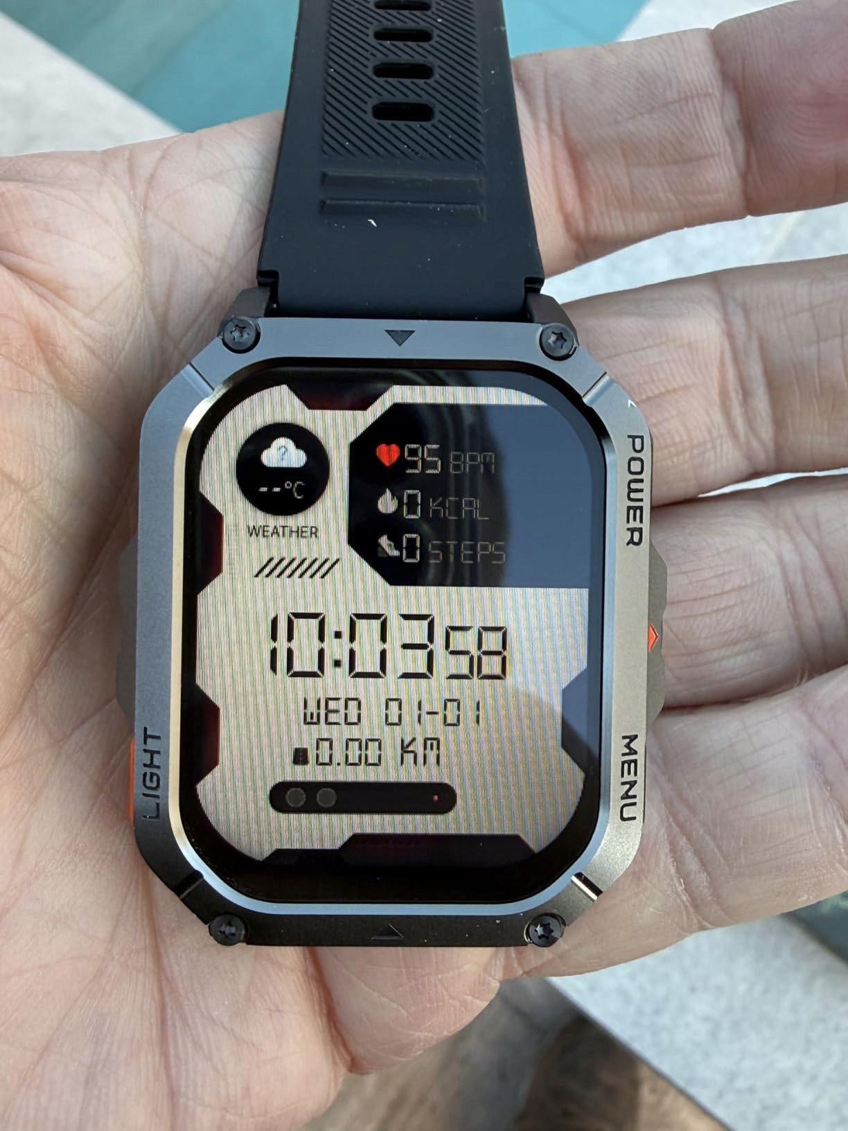 Rugged Smartwatch Men'swatch Waterproof 20-Day battery Pl Menu Pedometer Packaging status original