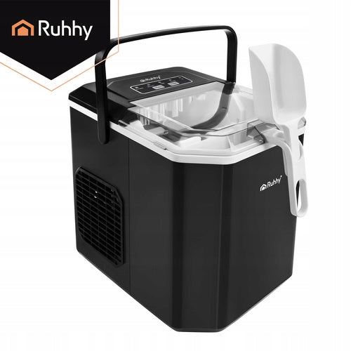 Ruhhy Ice Maker 1.2L Efficient Ice Cube Making Machine 12kg Dominant color black