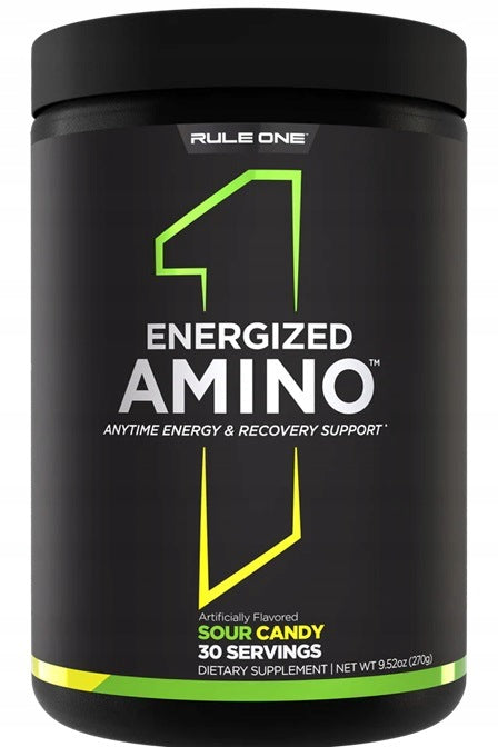 Rule One Energized Amino Sour Candy 270g BCAA Amino Acids Caffeine