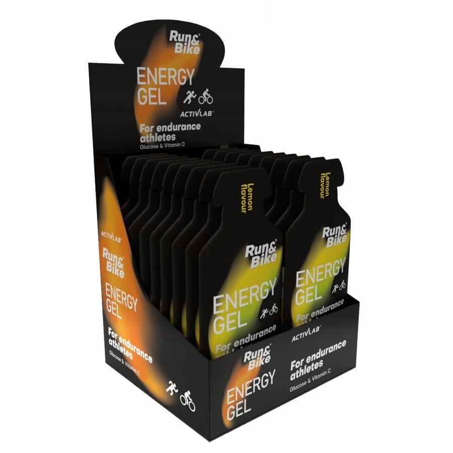 Run&Bike Energy Gel display 18 x 40g GLUCOSE LEMON