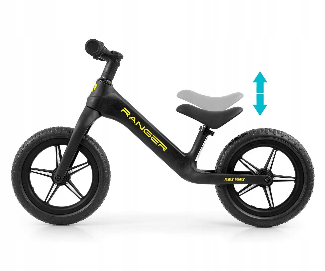 Running Bike for 2 Year Old 12 Inches - Gift for 2 Year Old - Glowing Wheels Brand Milly Mally