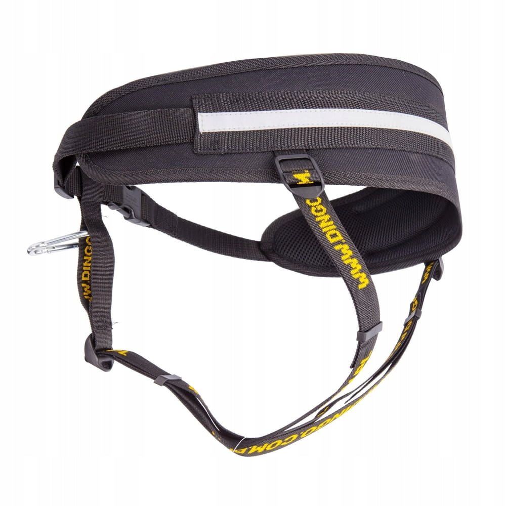 Running set with dog: belt + leash black with shock absorber Manufacturer code 14695