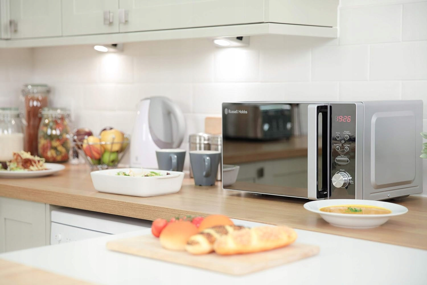 Russell Hobbs RHM2076S Microwave Oven 800W 20L Silver Compact Manufacturer code RHM2076S-EUAZ