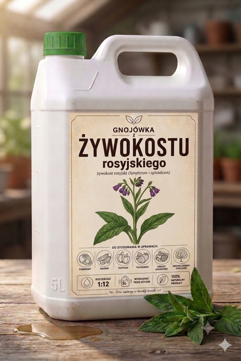 Russian comfrey manure - CONCENTRATE - 5L natural EKO Packaging status original