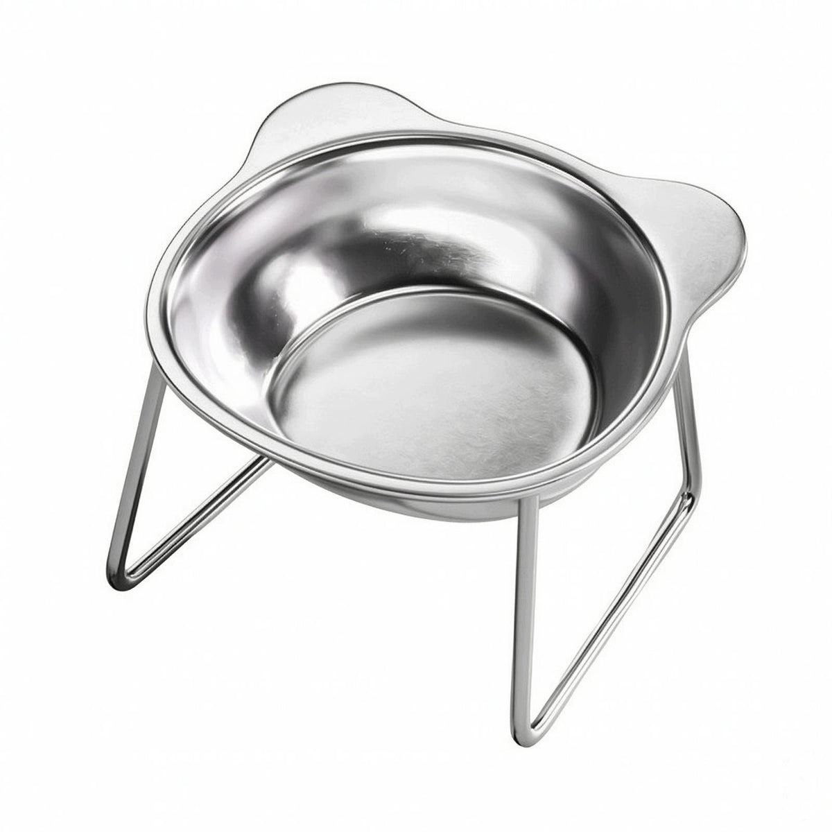 Rust Resistant Elevated Cat Bowl Easy Clean Raised Cat Food