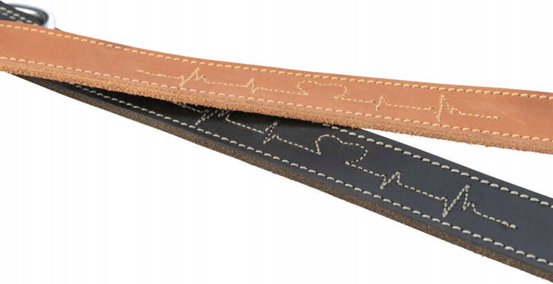 Rustic Heartbeat S-M Thick Leather Collar: 34-40cm/30mm Brown Manufacturer code 19014