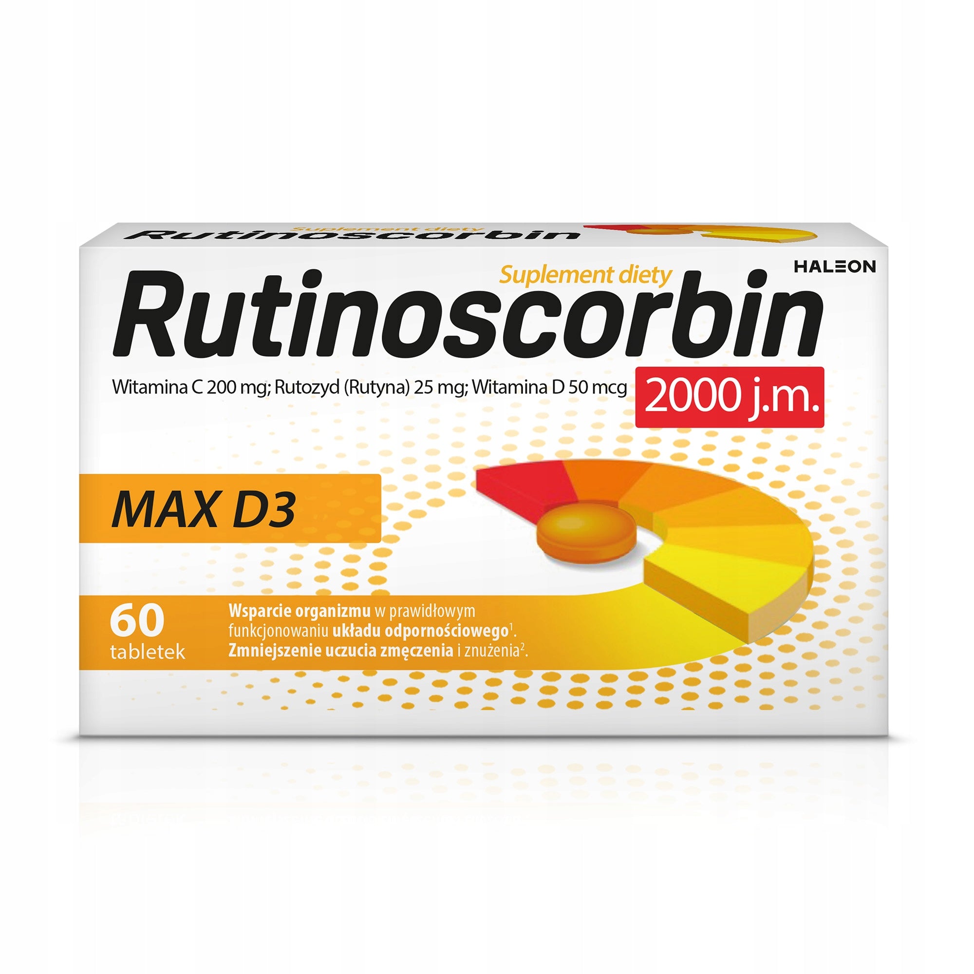 Rutinoscorbin Max Vitamin D3 2000+C 200 mg + Routozide 25 mg 60 tablets