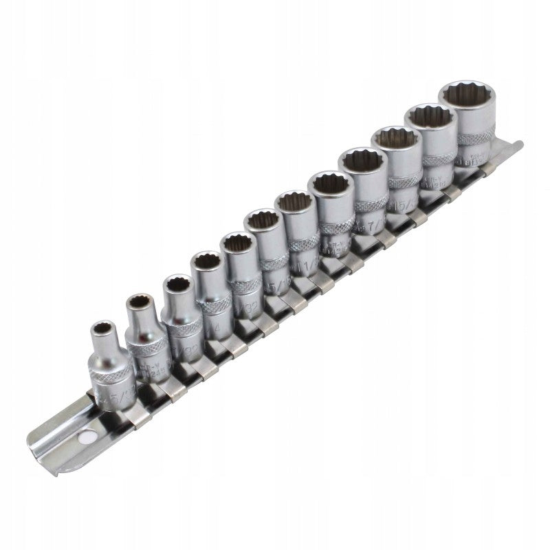 S-90096 SET OF INCH SOCKETS 12-KT 1/4" SATRA Brand Satra