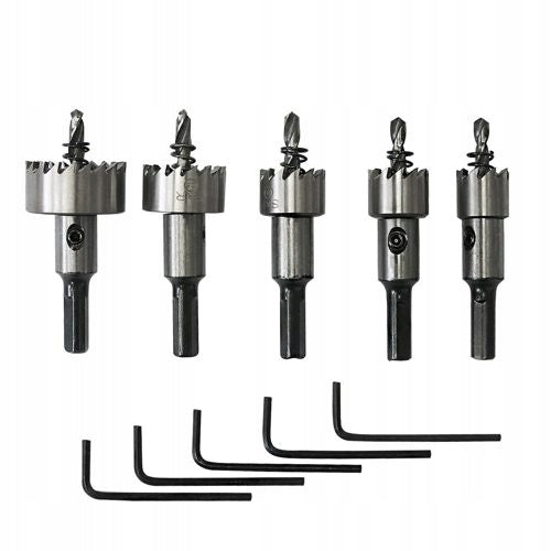 S&R Metal hole saw set of foraminifera 5pcs 16; 18,5; 20; 25; 30mm. Brand S&R