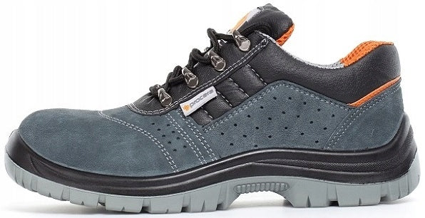 S1 Men's Leather Work Shoes with Metal Toe Health and Safety Packaging status original