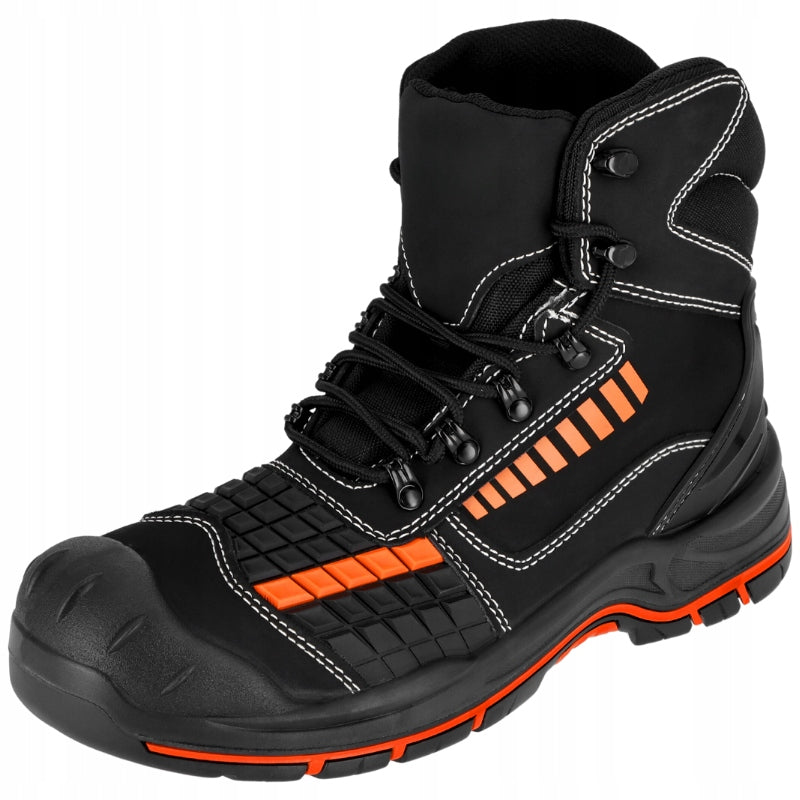 S3 Men's High Leather Work Shoes Water Resistant with Toe r. 44 Manufacturer code Buty męskie trzewiki robocze z podnoskiem 44