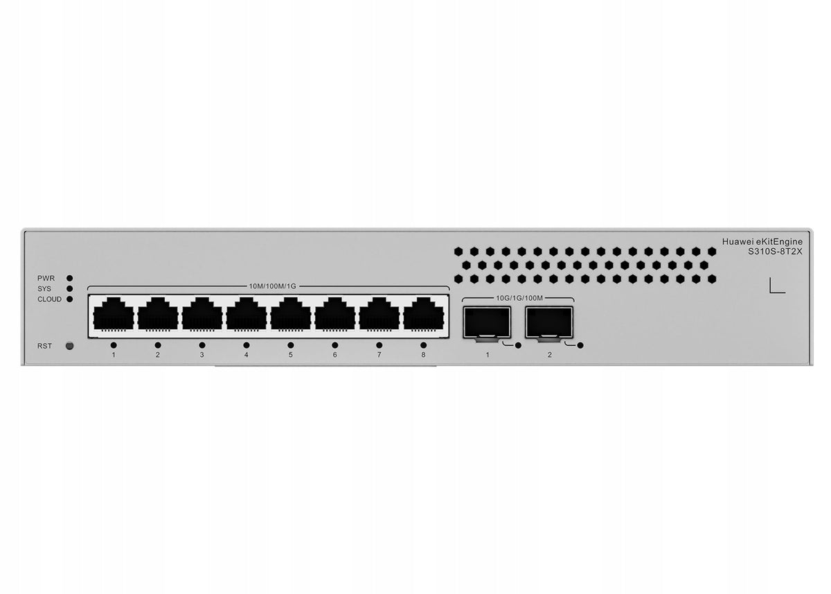 S310S-8T2X 8x1GE RJ45 2x10GE SFP+ PSU AC Huawei eKitEngine S310S Switch Manufacturer Huawei