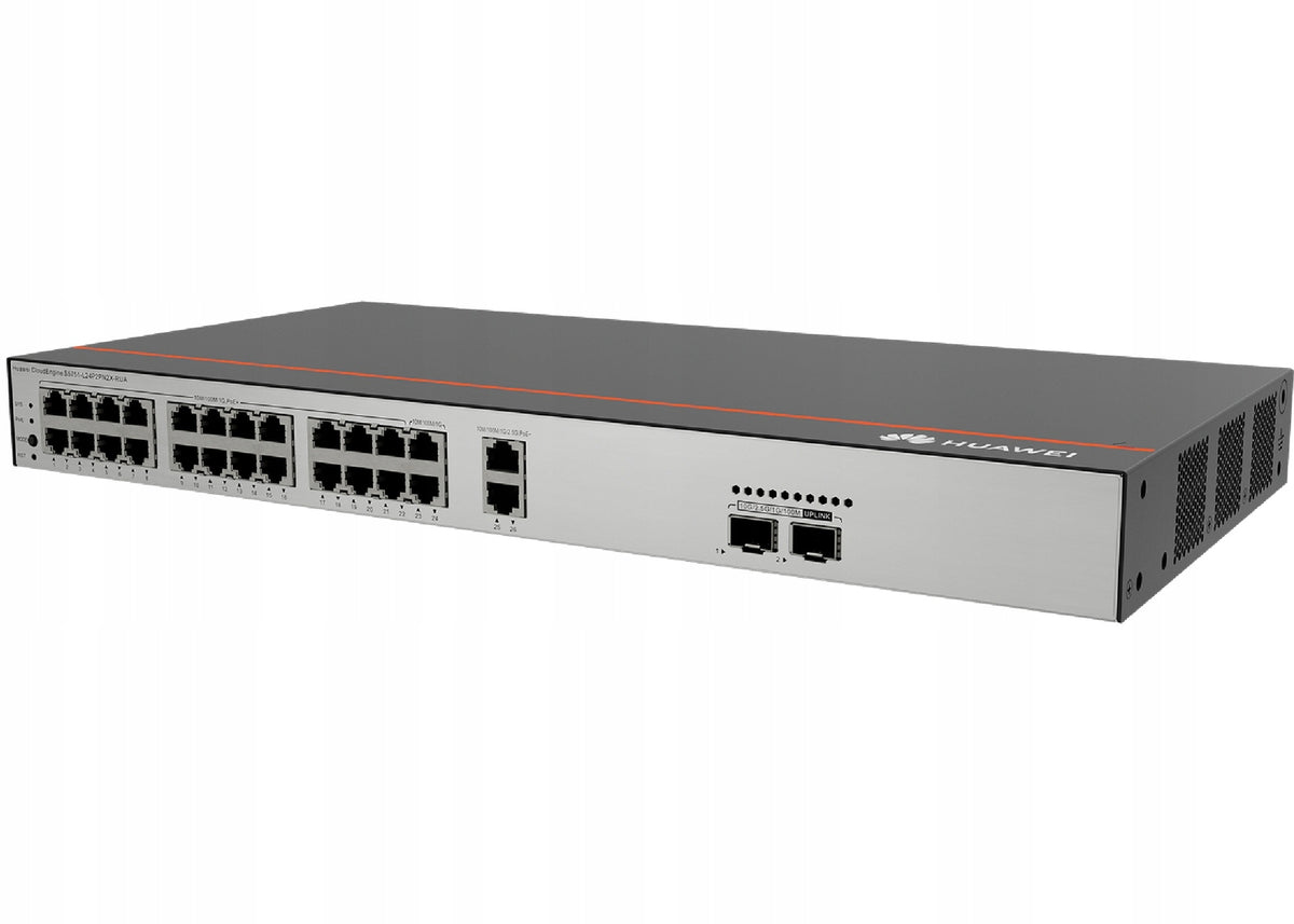 S5751-L24P2PN2X-RUA 24x1GE RJ45 (22xPoE+) 2x2.5GE RJ45 (PoE+) 2x10G SFP+ Po Manufacturer Huawei
