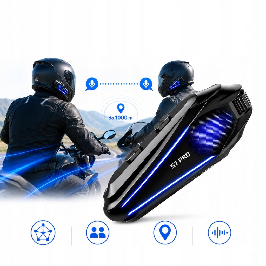 S7 PRO Interkom motocyklowy Bluetooth dla 2 osób rozmowa muzyka IP67 800mAh Manufacturer's catalog number S7PRO