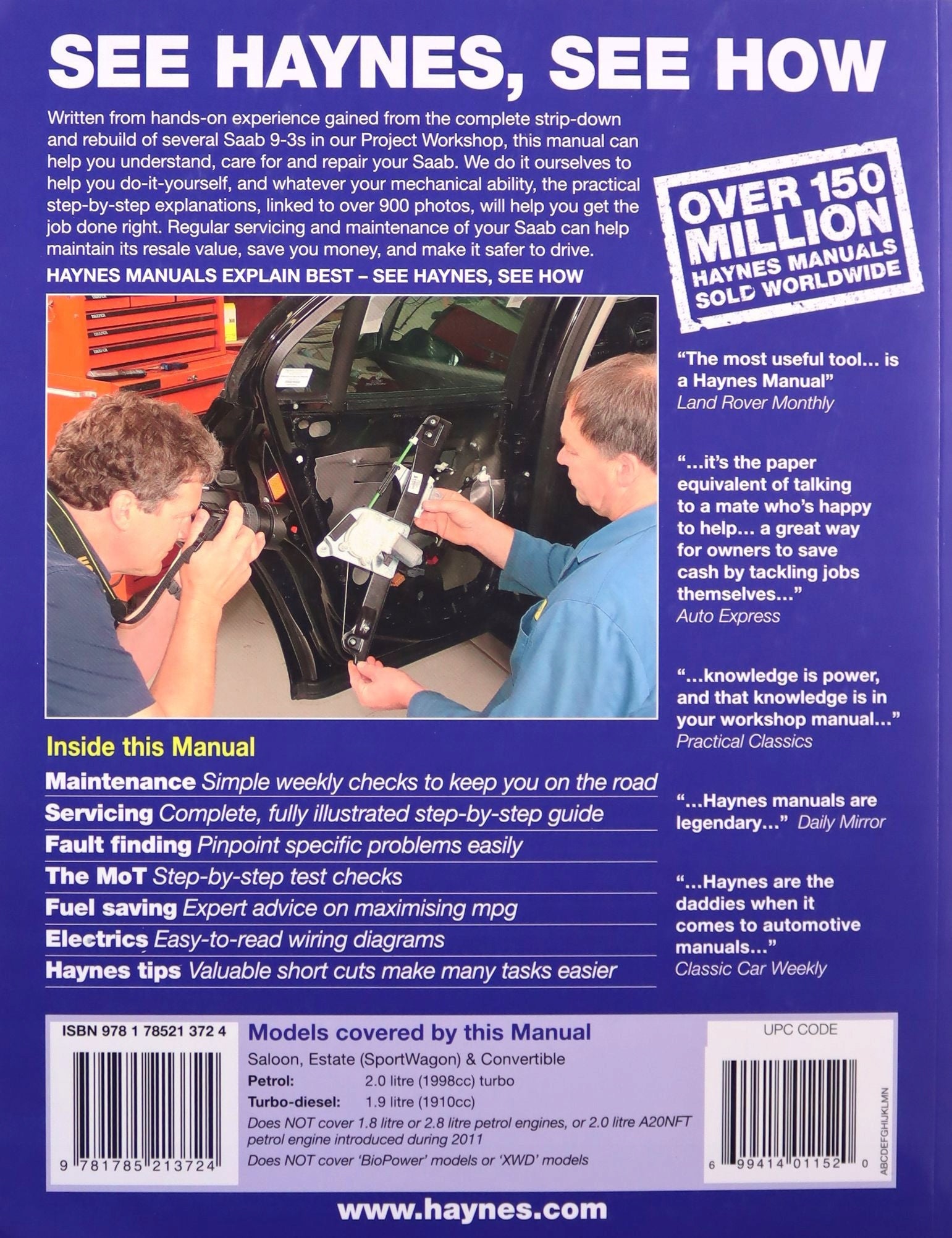 Saab 9-3 petrol and fiesel owners workshop manual