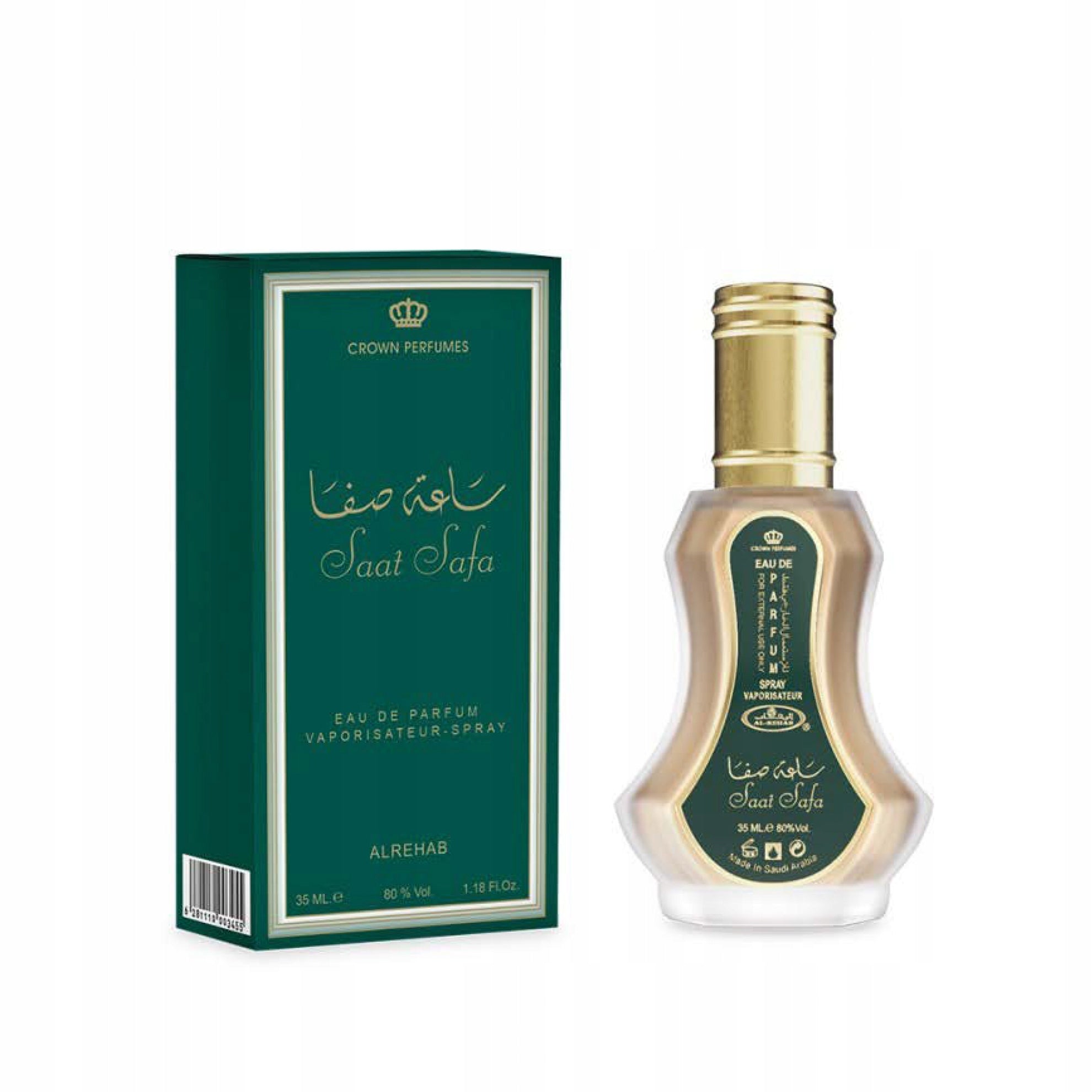 SAAT SAFA ARABIC ORIENTAL PERFUME OUD ELEGANT 35 ml AL REHAB EDP Packaging status original