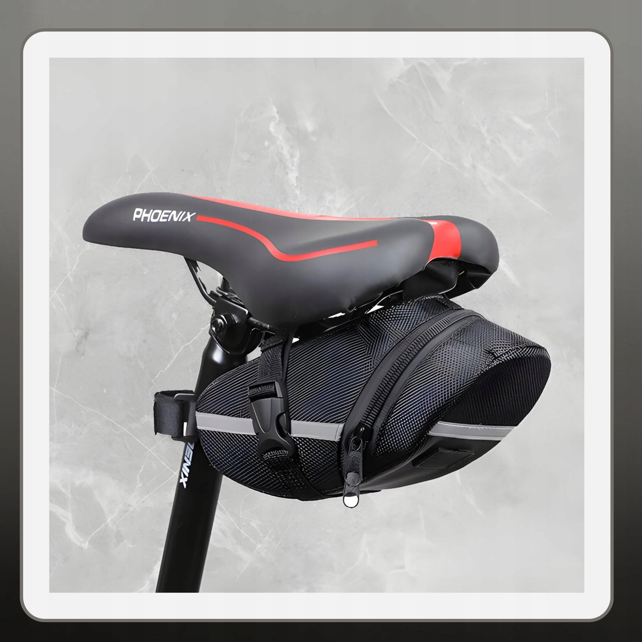 SADDLE BAG BICYCLE SEAT POUCH WATERPROOF WITH REFLECTORS REAR Model Armin