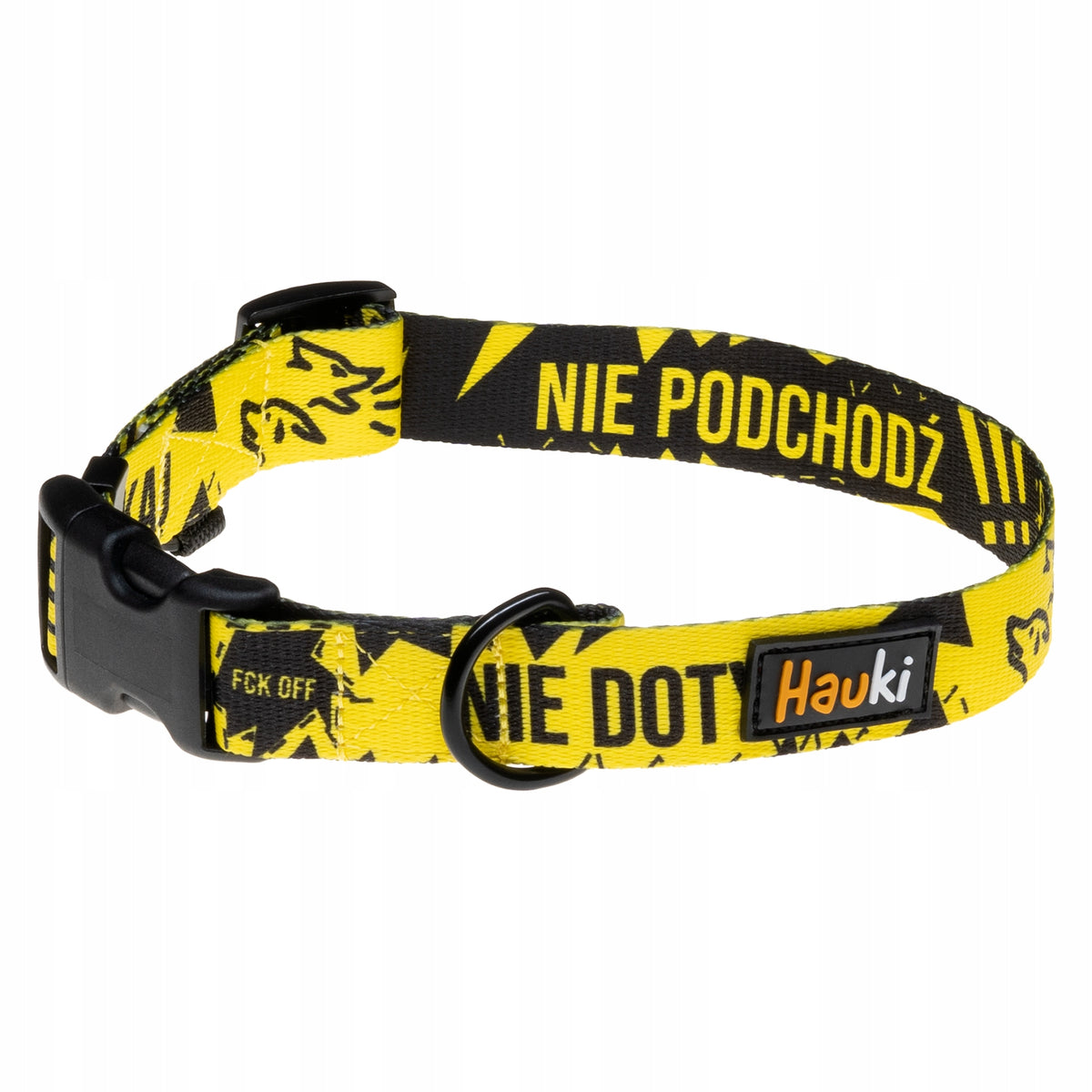 SAFE COLLAR FOR A SMALL DOG. PATTERN STOP! made in Poland Size S