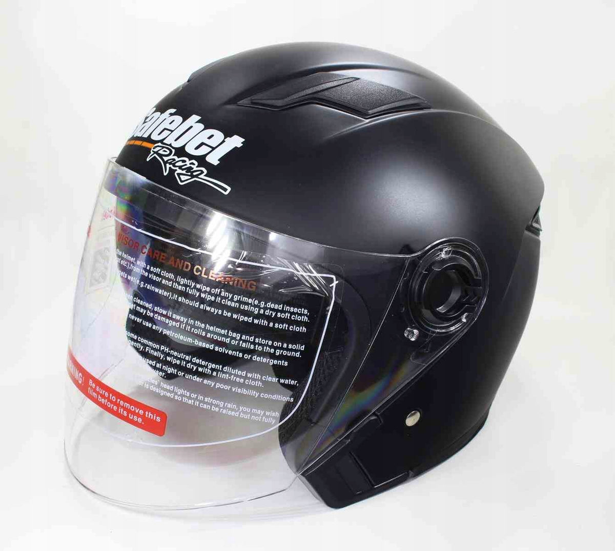 SAFEBET HF-223 FLAT BLACK S HELMET (NO ECE)