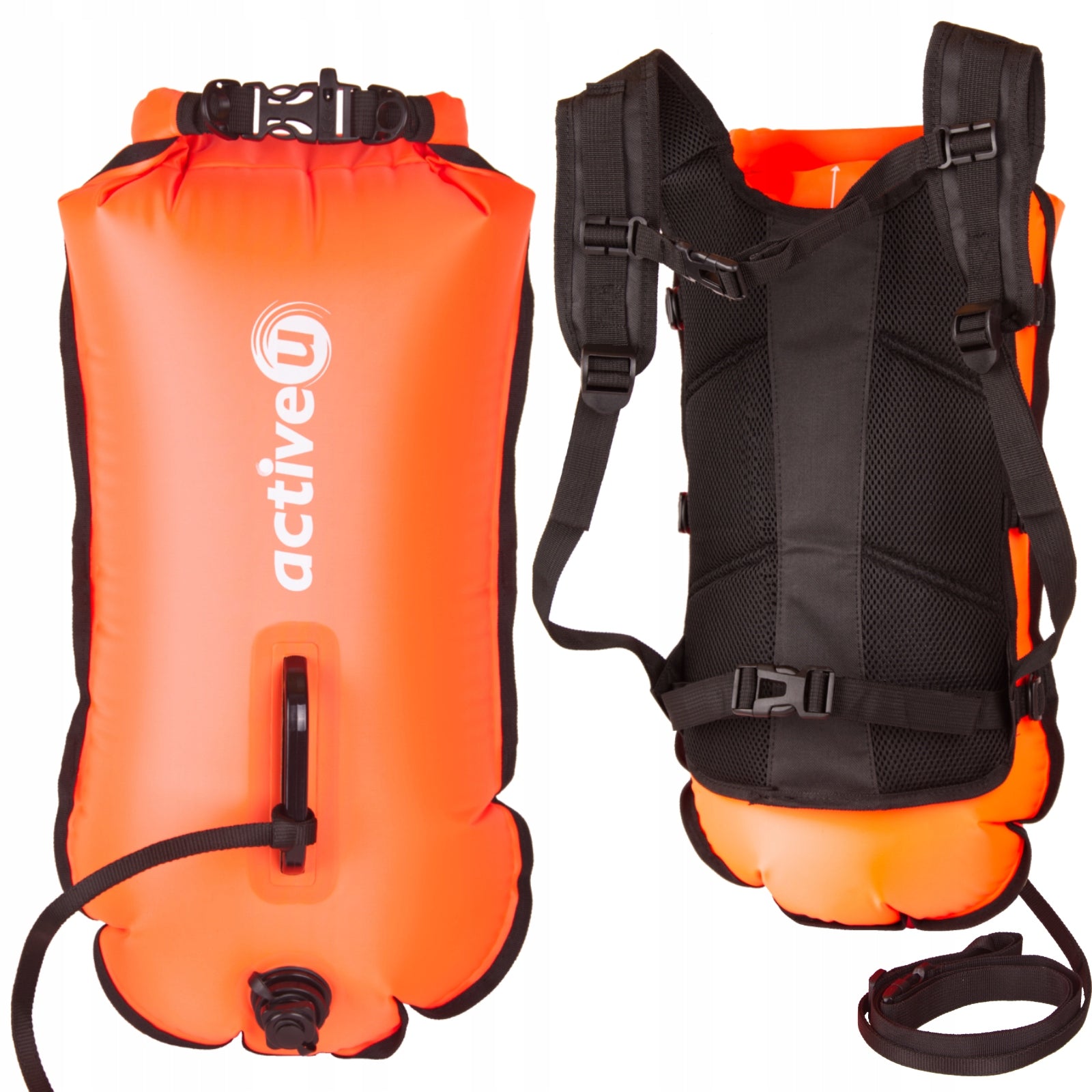 SAFETY BUOY FOR SWIMMING ACTIVEU 3in1 DRY POCKET BACKPACK WHISTLE