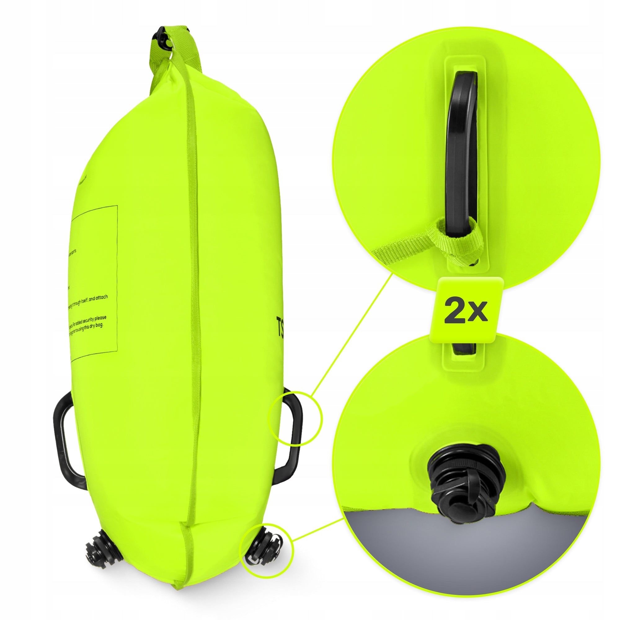 SAFETY BUOY FOR SWIMMING BUOY INFLATABLE DRY POCKET 2IN1 TSUNAMI For swimming
