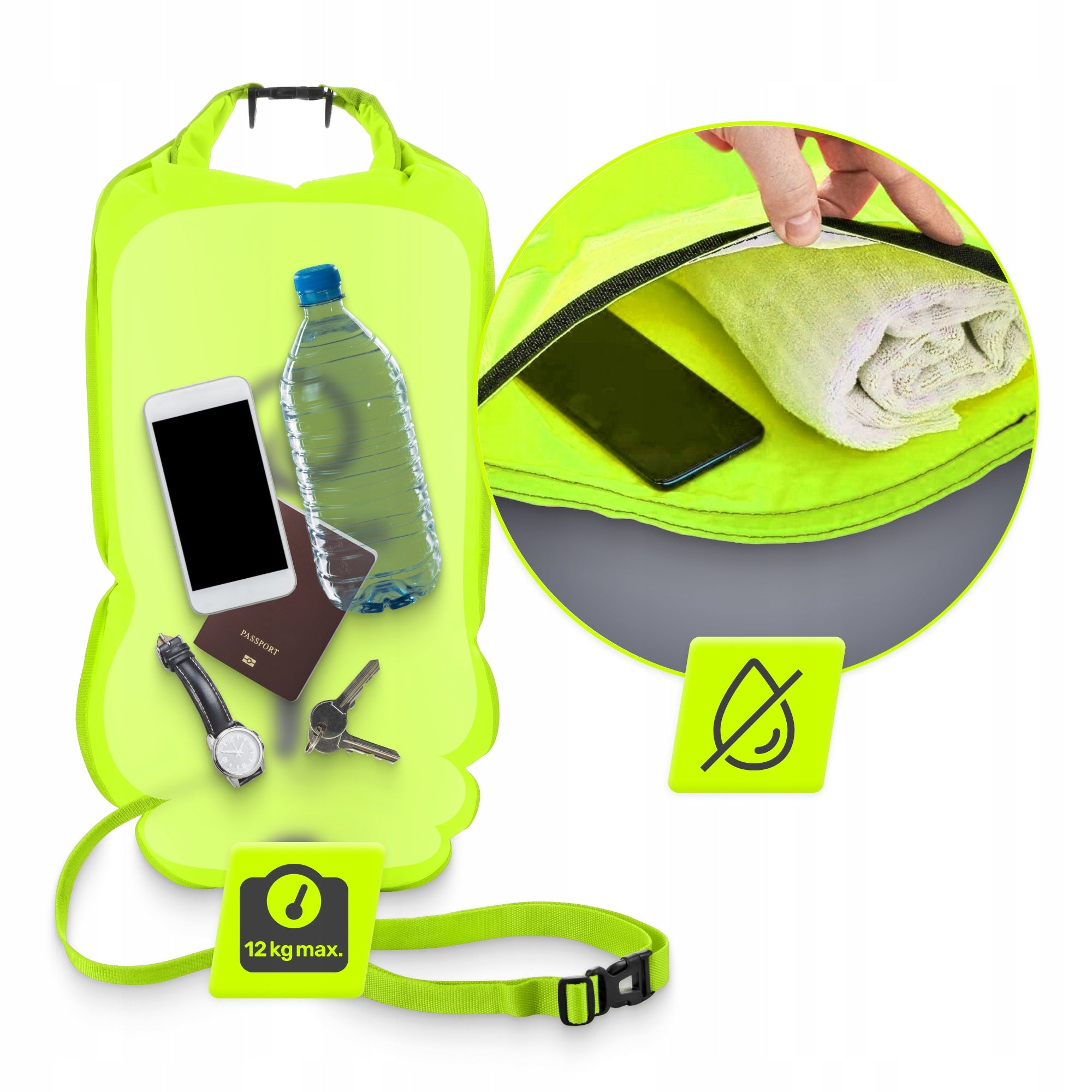 SAFETY BUOY FOR SWIMMING BUOY INFLATABLE DRY POCKET 2IN1 TSUNAMI Manufacturer code 5907739314024