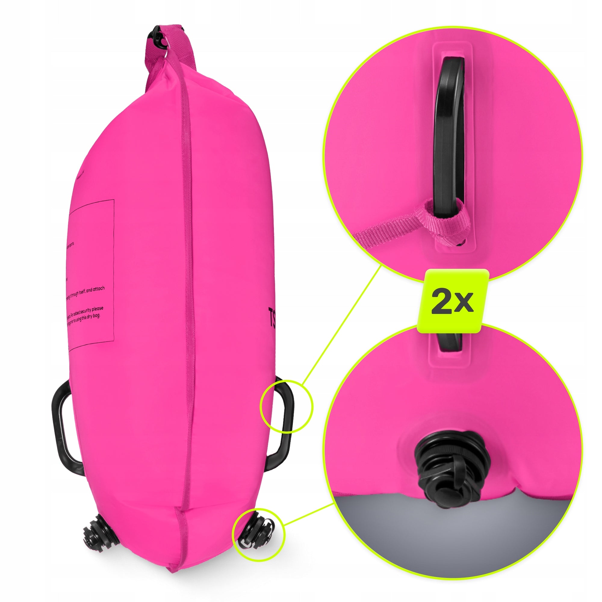 SAFETY BUOY FOR SWIMMING INFLATABLE BUOY WITH DRY POCKET 2IN1 TSUNAMI For swimming