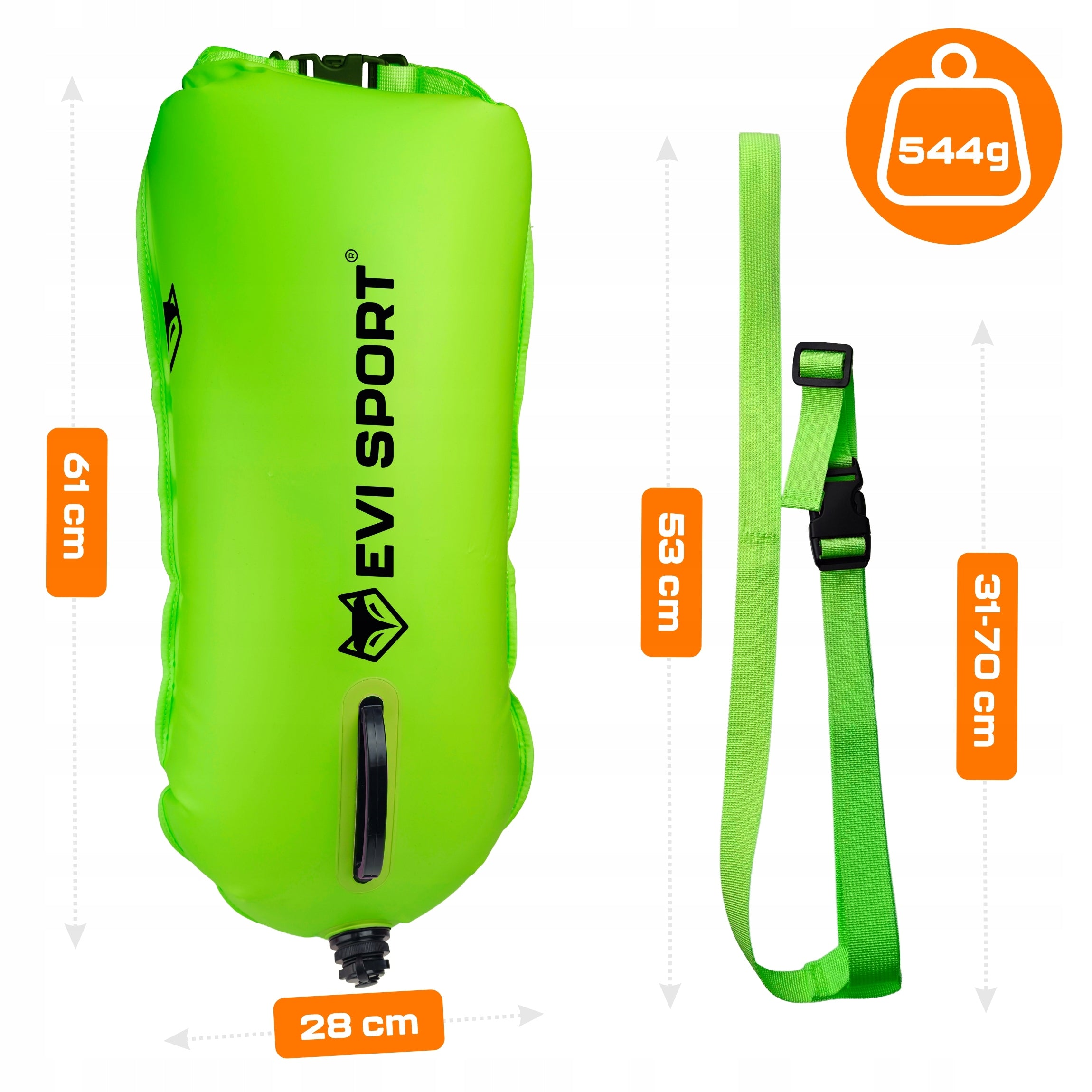 SAFETY BUOY FOR SWIMMING INFLATABLE RESCUE DRY KAYAK POCKET Packaging status original