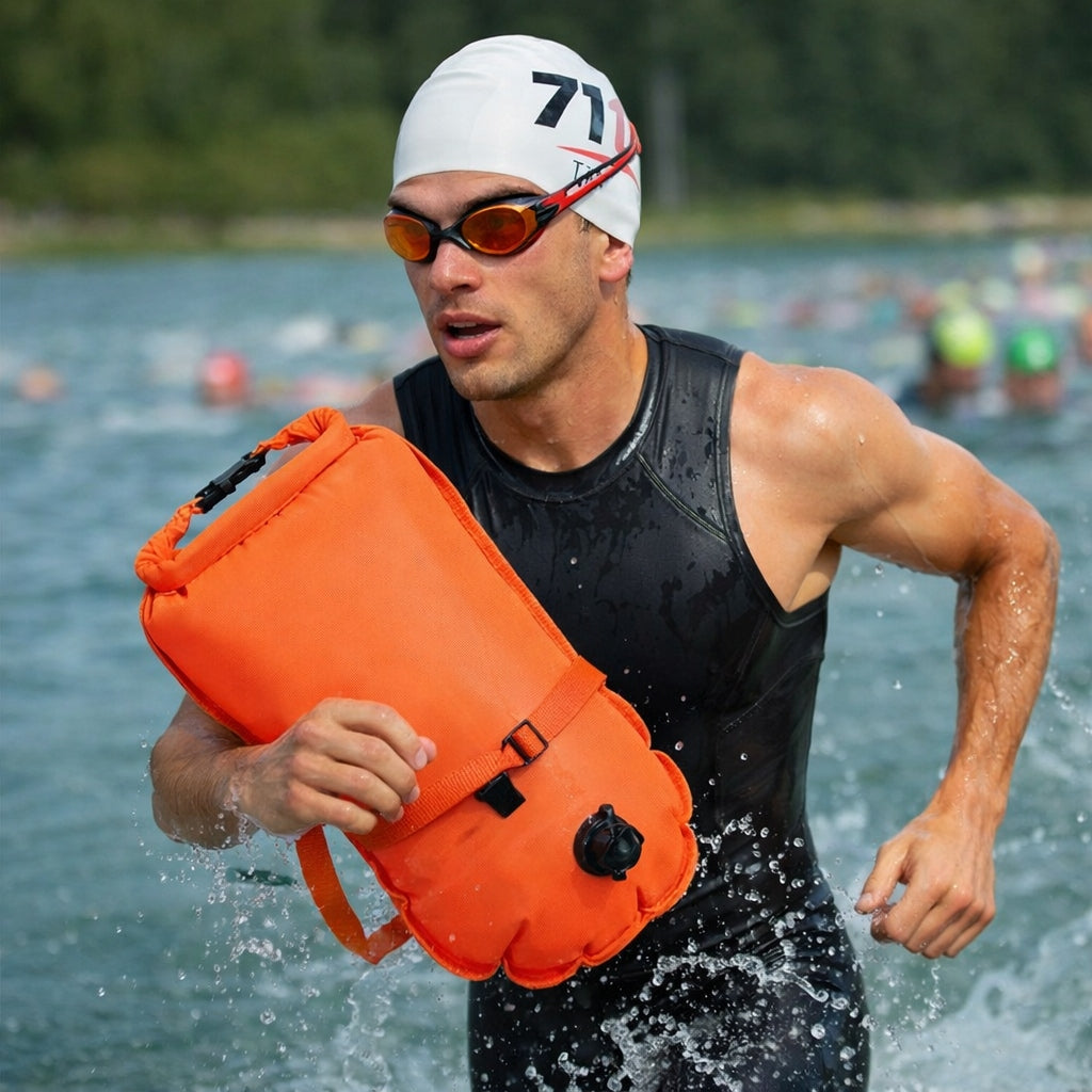 SAFETY BUOY INFLATABLE BUOY FOR SWIMMING DRY POCKET 2IN1 Brand no brand