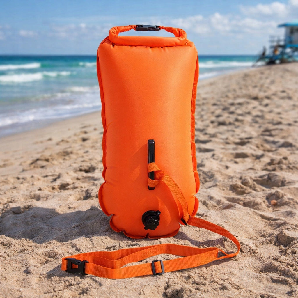SAFETY BUOY INFLATABLE BUOY FOR SWIMMING DRY POCKET 2IN1 Packaging status original