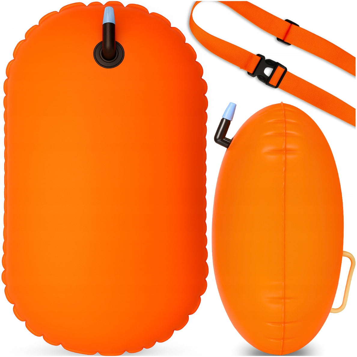 SAFETY BUOY INFLATABLE BUOY WITH WATER SWIMMING HANDLE POOL 48cm Manufacturer code BOJKA ASEKURACYJNA DO PŁYWANIA MEMFLOW