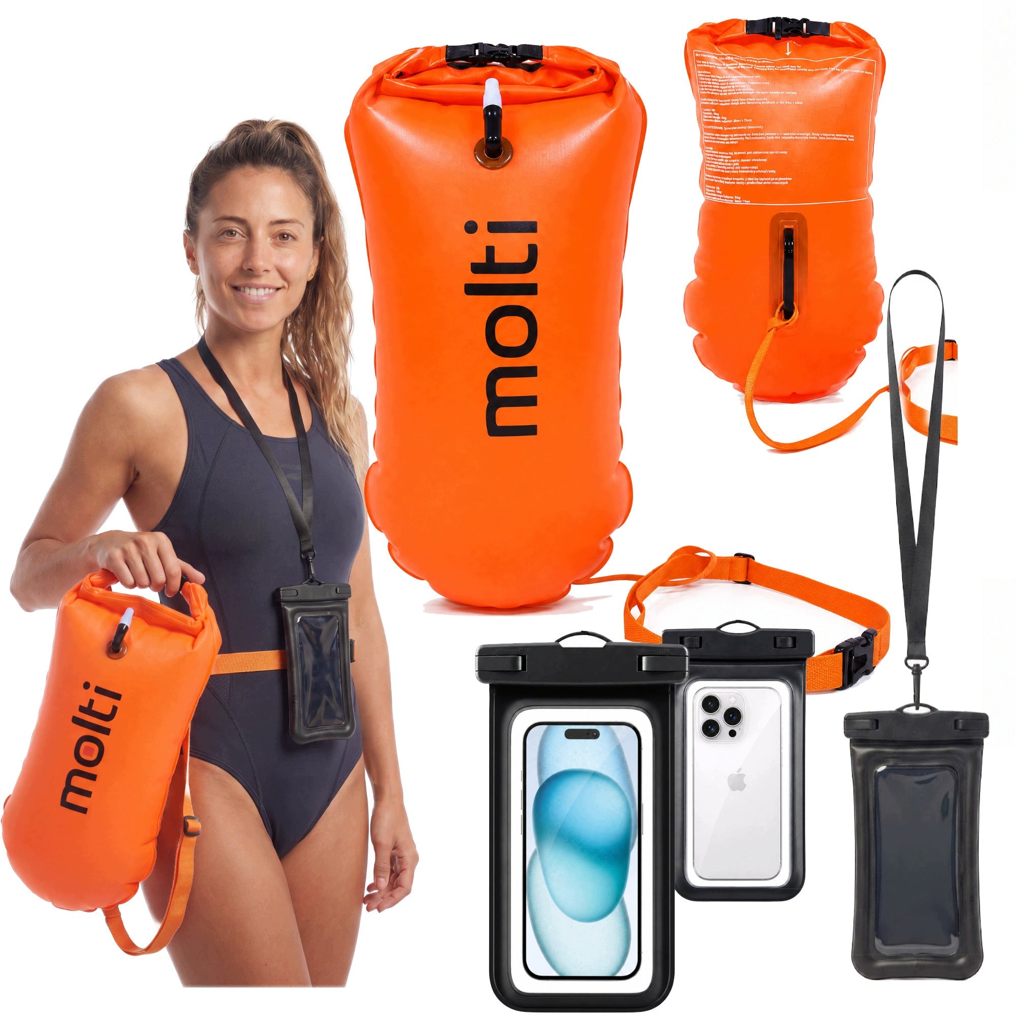 SAFETY BUOY INFLATABLE DRY POCKET + SUP Kayak PHONE CASE