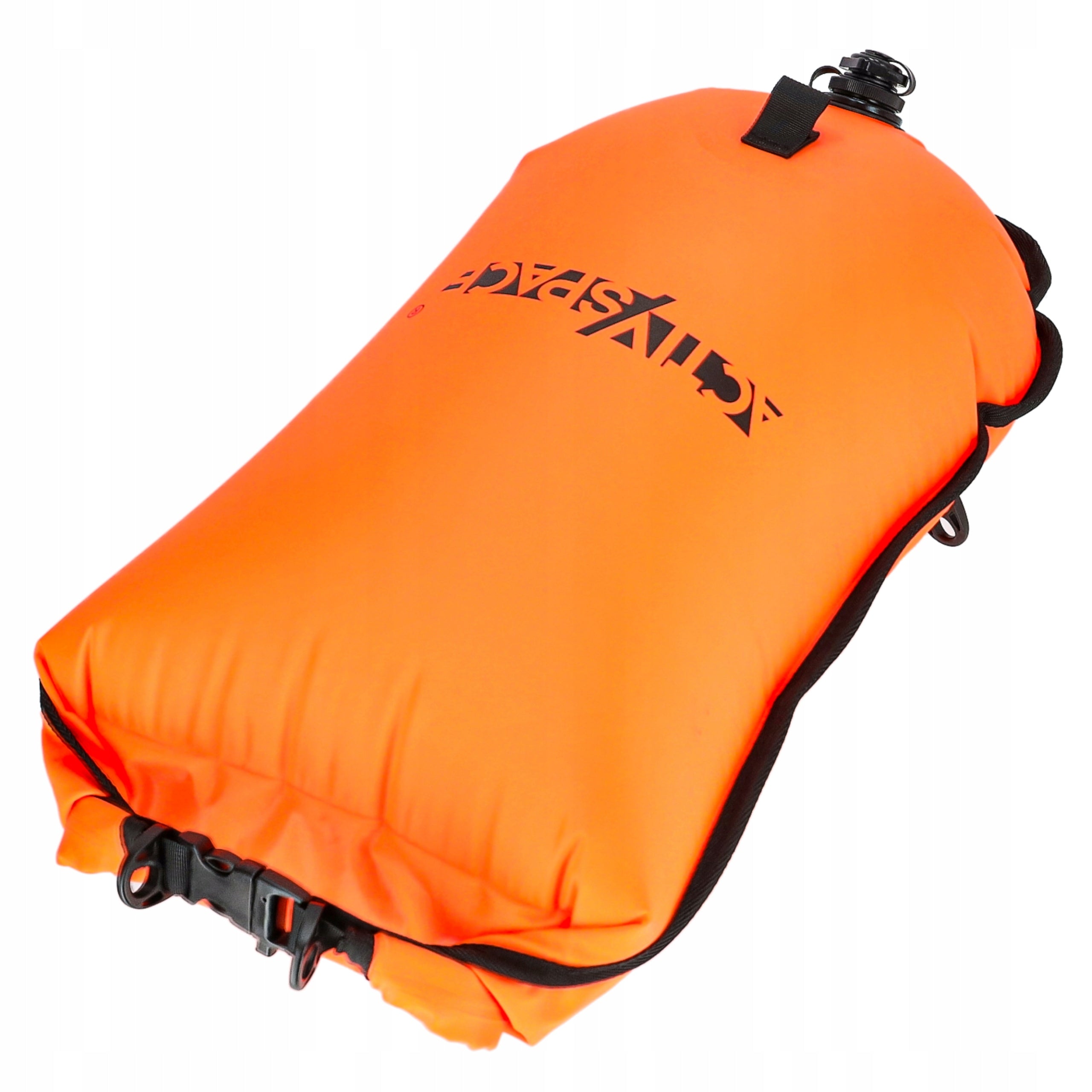 SAFETY BUOY INFLATABLE FOR SWIMMING 3IN1 DRY POCKET INFLATABLE + BACKPACK Model Bojka asekuracyjna dmuchana boja XXL plecak 3w1