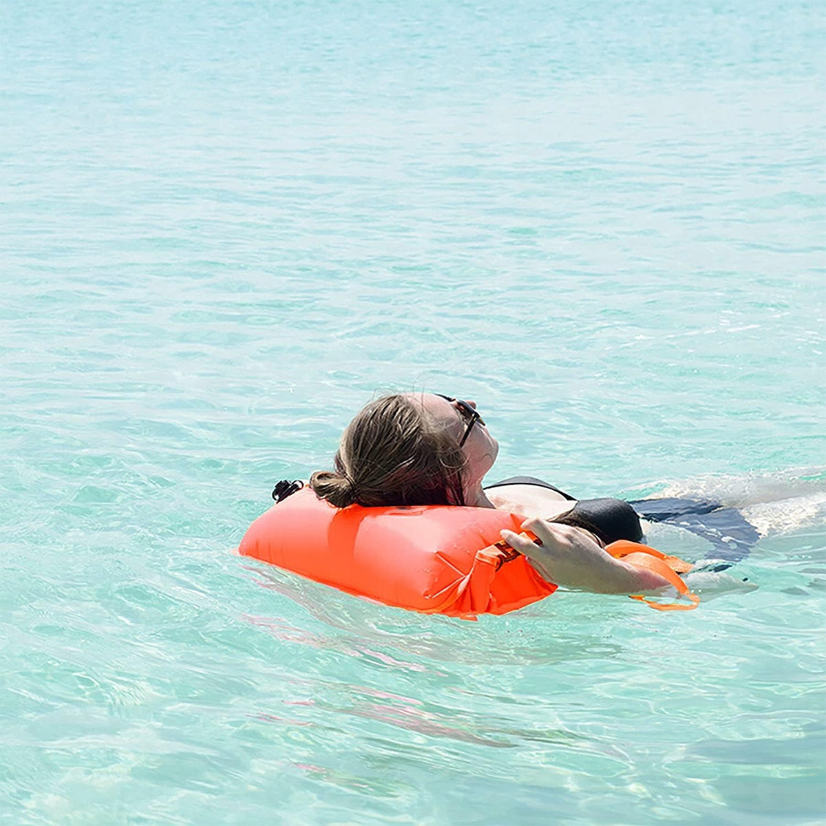 SAFETY BUOY INFLATABLE SWIMMING BUOY 2in1 DRY SWIMMING POCKET PRO Length 72 cm