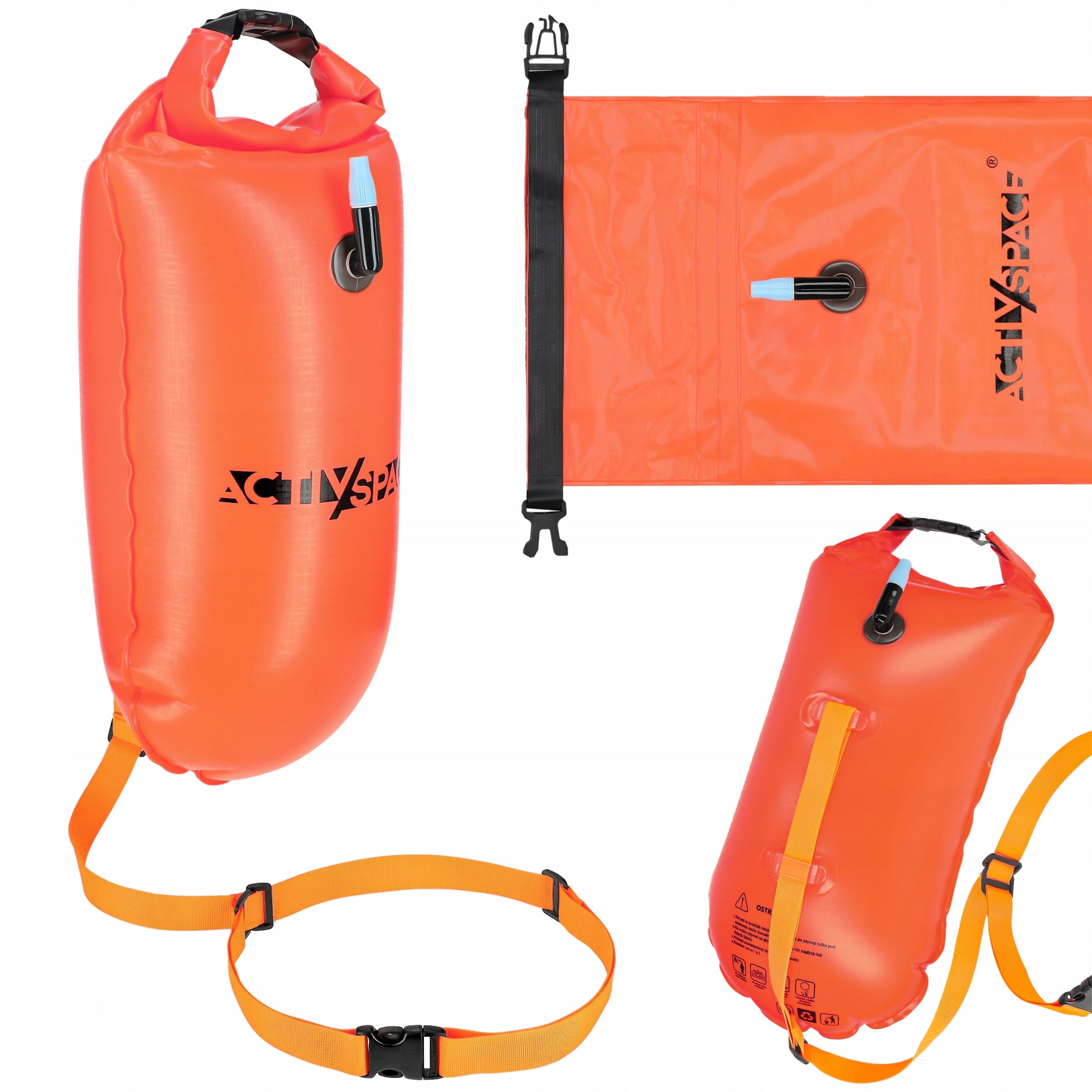 SAFETY BUOY INFLATABLE SWIMMING BUOY 2in1 DRY SWIMMING POCKET PRO
