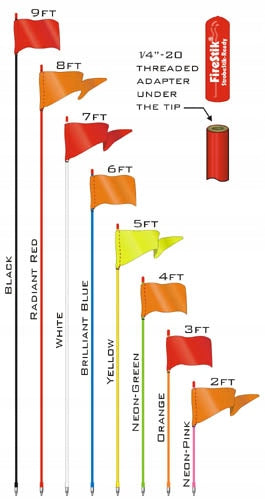 SAFETY FLAG 160cm SAFETY FLAG FIRESTIK Additional features safety flag